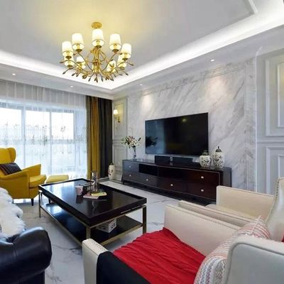 進口爵士白電視背景墻地板磚 別墅酒店護墻板干掛